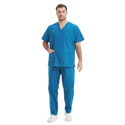 Abbildung von MISEMIYA Unisex Schrubb Set Medizinische Uniform mit Oberteil und Hose ref.6801 6802 XX Large, Hellblau 68