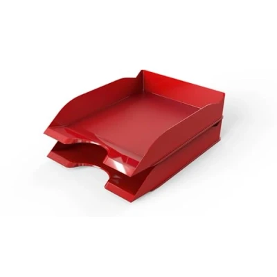 Abbildung von Durable Briefablageschale BASIC A4, rot, Abflagefächer stapelbar, 6 Stück, 1701674080