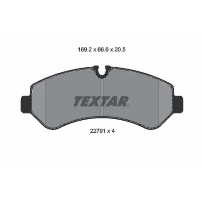 Abbildung von TEXTAR 2279101 Bremsbelagsatz für Verschleißwarnanzeiger vorbereitet MERCEDES BENZ: Sprinter 5 t Platform / Chassis, Van