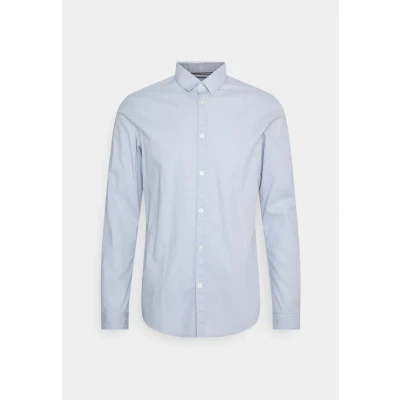 Abbildung von TOM TAILOR Herren Slim Fit Hemd mit Struktur 1023881, 24183 Light Blue White Structure, XXL