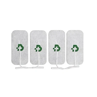 Abbildung von TESMED Elektroden Pads für TENS und EMS Reizstrom Geräte mit 2mm Stecker Anschluss, selbstklebend, 4 Stück je 50x100mm