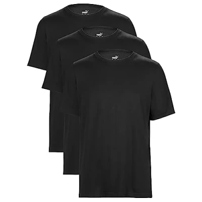 Abbildung von PUMA T Shirt Herren Statement Deluxe Edition Baumwolle 3er Pack Black Gr. L
