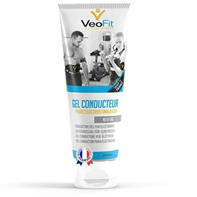 Abbildung von VeoFit Leitfähiges Elektroden Kontakt Gel für EMS TENS Geräte 1x250mL, Elektrostimulatoren, Pads Verbessert den Elektrodenkontakt und schützt die Haut