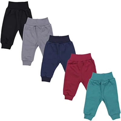 Abbildung von TupTam Unisex Baby Pumphose 5er Pack aus Oeko Tex zertifizierten Materialien Langhose Unisex, Farbe: Junge 6, Größe: 86