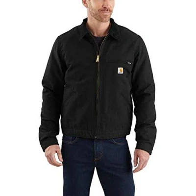 Abbildung von Carhartt, Herren, Detroit Lockere Jacke aus Segelleinen mit Deckenfutter, Schwarz, L