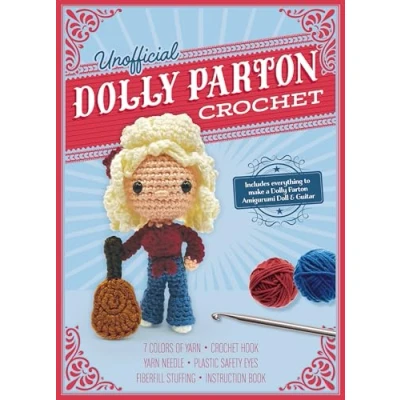 Abbildung von Unofficial Dolly Parton Crochet Kit: Includes Everything to Make a Amigurumi Doll and Guitar 7 Colors of Yarn, Hook, Yarn ... Eyes, Fiberfill Stuffing, Instruction Book