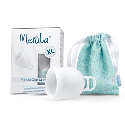 Abbildung von Merula Cup XL ice (Transparent) die Menstruationstasse für sehr starken Tage