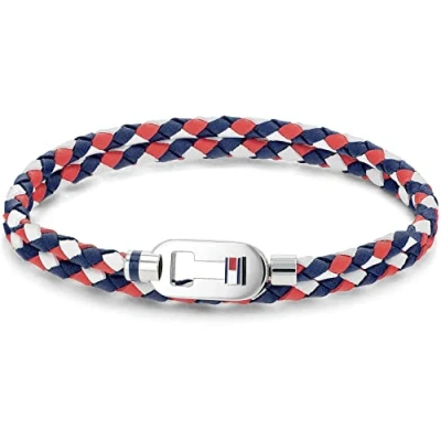 Abbildung von Tommy Hilfiger Jewelry armband für Herren aus Leder Rot, Weiss und Blau 2790387