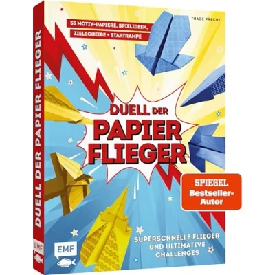 Abbildung von Duell der Papierflieger Falte den schnellsten Flieger und gewinne ultimative Challenges: Mit Faltanleitungen, Spielideen, Zielscheibe, genialer Startrampe 55 Motiv Papieren zum Sofort Loslegen