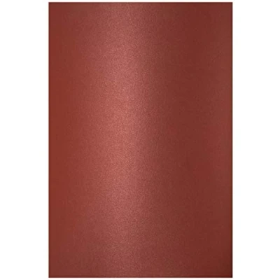 Abbildung von Netuno 20x Bastelkarton Perlmutt Dunkel rot DIN A4 210x 297 mm 250g Aster Metallic Dark Red Karton roter metallisch glänzend Perlglanz Schimmerpapier Glanzkarton