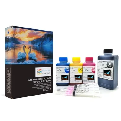 Abbildung von Office Channel24 Nachfülltinte Tinte Refill Set passend für Canon PG560 CL561 PG 560XL CL 561XL Pixma TS5350 TS7450 TS5351 TS5352 TS5353 TS7451 TS 5355