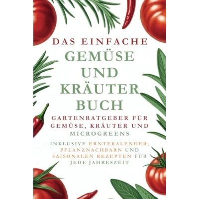 Abbildung von Das einfache Gemüse und Kräuterbuch: Gartenratgeber für Gemüse, Kräuter Microgreens. Inklusive Erntekalender, Pflanznachbarn saisonalen Rezepten jede Jahreszeit