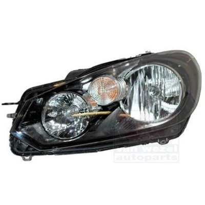 Abbildung von VAN WEZEL 5863963 Scheinwerfer links H15, H7 weiß mit Tagfahrlicht für Rechtsverkehr Stellmotor LWR PX26d, PGJ23t 1 VOLKSWAGEN: Golf 6, 6