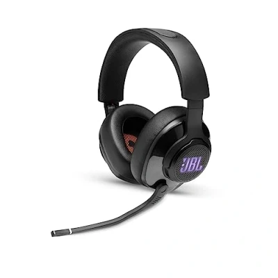 Abbildung von JBL Quantum 400 Over Ear Gaming Headset Wired 3,5 mm Klinke und USB Mit hochklappbarem Boom Mic QuantumSurround Sound Schwarz
