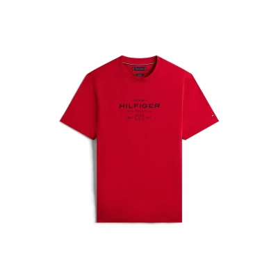 Abbildung von Tommy Hilfiger Stack Graphic TEE Tshirt print, Größe: XS, Medium red
