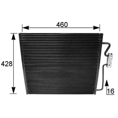 Abbildung von MAHLE ORIGINAL AC 154 001S Klimakondensator ohne Trockner 462