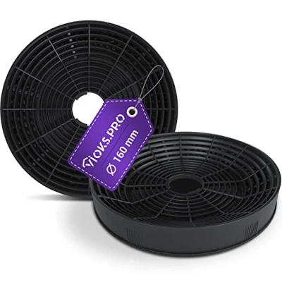 Abbildung von Vioks.pro Kohlefilter Dunstabzugshaube Set 2x Ersatz für 1160826 &amp; KF17146 Amica Aktivkohlefilter FH 17161 E, KH 17190 IH 17200 E