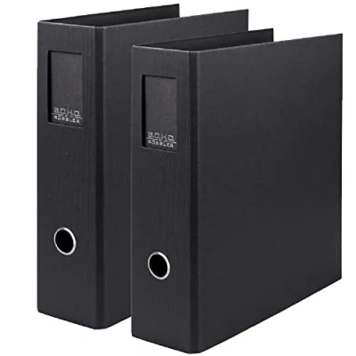 Abbildung von Rössler Papier 1317452709 2 S.O.H.O Ordner DIN A4, Stück, mit Hebelmechanik und Rückenschild, Rückenbreite 85 mm, Schwarz, 285 x 320 mm