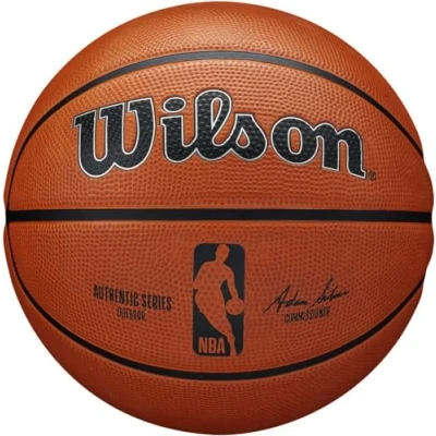 Abbildung von Wilson Basketball NBA AUTHENTIC SERIES, Outdoor, Tackskin Gummi, Größe: 7, Braun