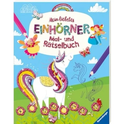 Abbildung von Ravensburger Mein liebstes Einhörner Mal und Rätselbuch ab 6 Jahre, Malbuch für Mädchen Jungen