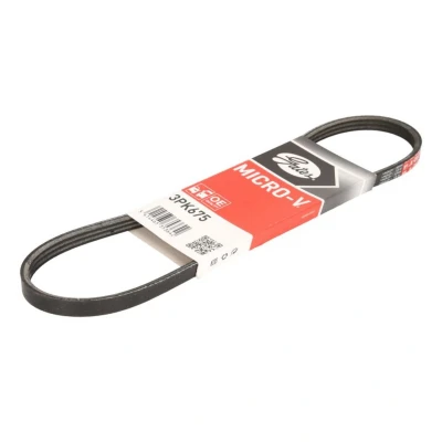 Abbildung von GATES 3PK675 Keilrippenriemen 675 3 Polyester, EPDM (Ethylen Propylen Dien Kautschuk) RoadMax Value Line HYUNDAI: Tucson, Coupe II, Tiburon