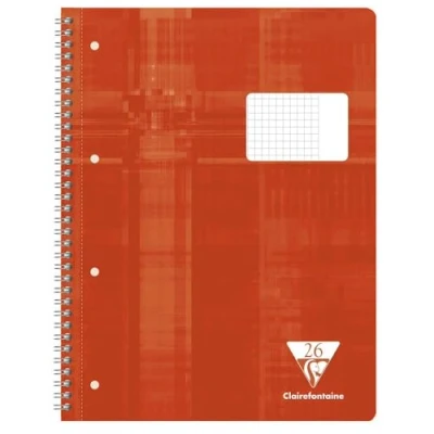 Abbildung von Clairefontaine 68226C Collegeblock (Kariert mit Rand Lineatur 26, DIN A4, 21 x 29,7 cm, 80 Blatt) 1 Stück zufällige farbe
