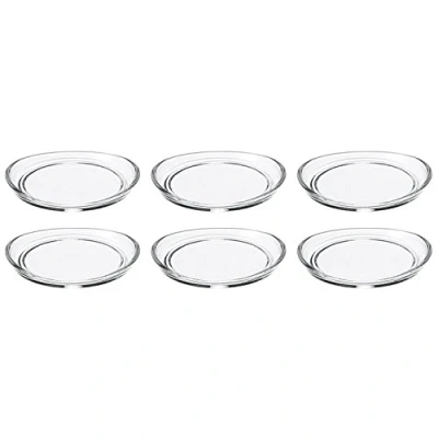 Abbildung von LEONARDO HOME Loop Untersetzer, Glas, klar, 10 x 10.5 1.5 cm, 6