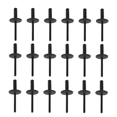 Abbildung von OTOTEC 50 Stück Blindnietbefestigungen für Fahrzeuge, Radlauf, Stoßstange, Kotflügel, Kunststoff, Zierleisten Clips, Halterungen, passend 6 mm Loch, 51717002953, Schwarz