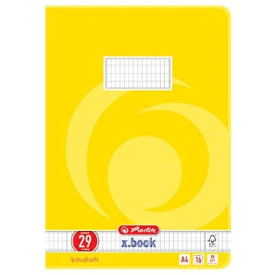 Abbildung von Herlitz 3322906 Schulheft A4, rautiert, Lineatur 29, 16 Blatt, 6 Motive 10er Packung