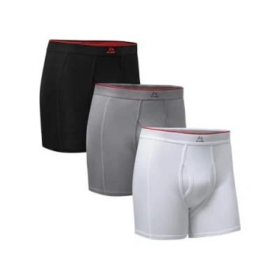 Abbildung von DANISH ENDURANCE 3er Pack Bambus Boxershorts Herren, Atmungsaktive Unterhosen Mit oder ohne Eingriff Mehrfarbig (1x Schwarz, 1x Grau, Weiß) M