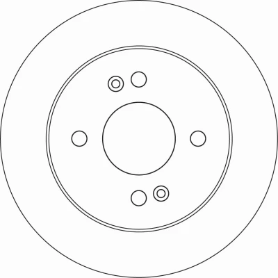 Abbildung von TRW DF6949 Bremsscheibe 234 10 4 100 voll lackiert HYUNDAI: i10 II Hatchback, Saloon