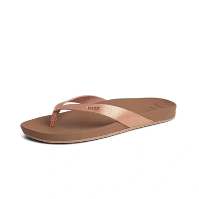 Abbildung von Reef Cushion Bounce Court Zehentrenner, Damen, Größe: 40, Rose gold Hochwertiges lederimitat