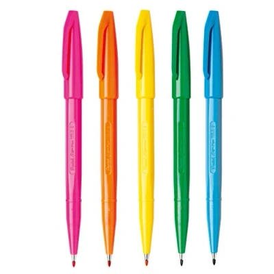 Abbildung von Pentel S520 Sign Pen Filzstifte, 5 unterschiedliche Farben