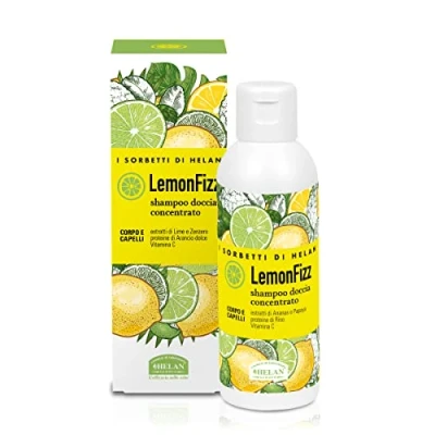 Abbildung von Helan, I Sorbetti LemonFizz Shampoo und Duschgel für Damen Herren mit Limetten Ingwerextrakten, Duschschaum Körper Haare, natürlichen Inhaltsstoffen Vitamin C