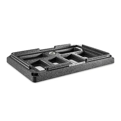Abbildung von thermohauser Kühlaufsatzrahmen Gastrostar GN 1/1 für EPP Thermobox 60 x 40 8 cm bis zu 6 Kühlakkus, Schwarz
