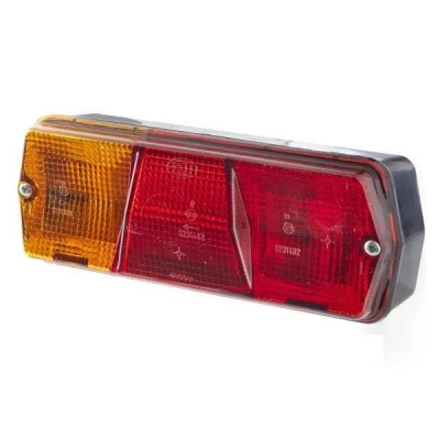 Abbildung von HELLA 2SD 001 680 271 Rückleuchte links P21W, R10W schwarz 12, 24 ohne Glühlampen mit Lampenträger