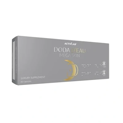 Abbildung von Activlab DODA D&#039;EAU Mega Skin, 60 pflanzliche Kapseln feuchtigkeitsspendende Eigenschaften, lindert Hautirritationen, Hautelastizität Nachtkerzenöl, Gamma Linolensäure GLA, Vitamin E