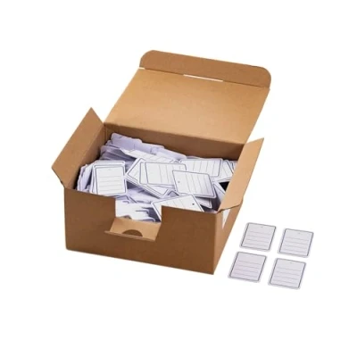 Abbildung von HERMA 6810 Warenanhänger liniert, 1000 Stück, 42 x 60 mm, groß, Anhängeschilder Preisetiketten aus Pappe zum Beschriften für Geschenke, Schmuck, Hang Tags, Flohmarkt, weiß