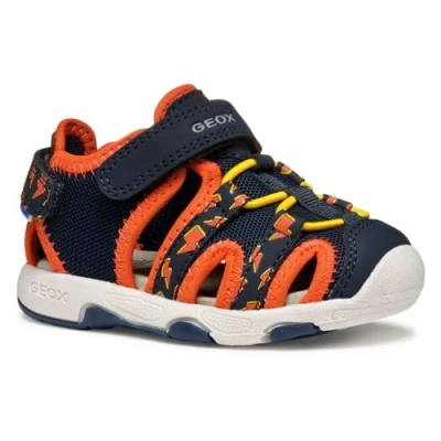 Abbildung von Geox Baby Jungen Multy Boy B Sandal, Navy/Orange, 23 EU