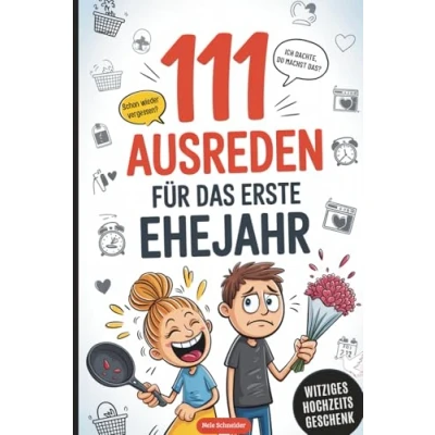 Abbildung von 111 Ausreden für Das erste Ehejahr: lustige Hochzeitsgeschenk Paare mit den besten Ausreden, schrägsten Erklärungen und charmantesten Rettungsversuchen Ehealltag