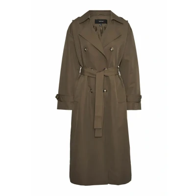 Abbildung von Vero Moda Vmchloe LONG Trenchcoat, Damen, Größe: Small, Chocolate chip