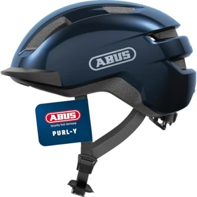 Abbildung von ABUS Fahrradhelm PURL Y geeignet für E Bike und S Pedelec stylisher NTA Schutzhelm Erwachsene Jugendliche Blau, Größe