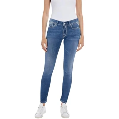 Abbildung von Replay Damen Jeans New Luz Skinny Fit mit Power Stretch, Medium Blue 009 2 (Blau), 24W / 28L