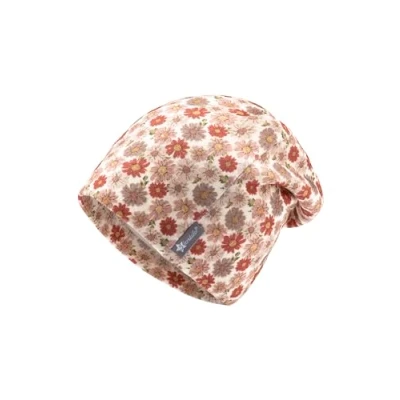 Abbildung von Sterntaler Beanie Bedruckt mit Blumen für Mädchen Baby und Kinder Mütze aus Mischgewebe gefüttert Baumwollfleece beige, 53