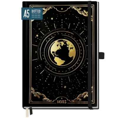 Abbildung von paper&amp;you® Premium Bullet Journal dotted A5 &quot;New Adventures&quot; Notizbuch gepunktet, 188 Seiten extra dickes Papier, Tagebuch mit Punkteraster nachhaltig &amp; klimafreundlich
