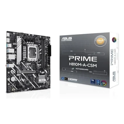 Abbildung von ASUS Prime H810M A CSM, Motherboard Intel mATX, 6+1+1 Stromphasen, DDR5 Slot, PCIe 4.0, 2 M.2 Steckplätze, Ethernet 16 GB, DisplayPort, HDMI, USB 10 Gbit/s, C 5 Schwarz