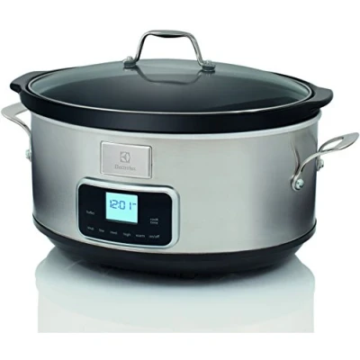 Abbildung von Electrolux ESC7400 Slow Cooker aus Edelstahl mit 6 vordefinierten Programmen, 235 W, 6,6 lt