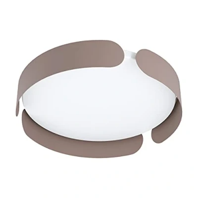 Abbildung von Eglo 99623 Deckenleuchte VALCASOTTO Mokkafarben weiss H:7,5 Ø:37cm 3000K