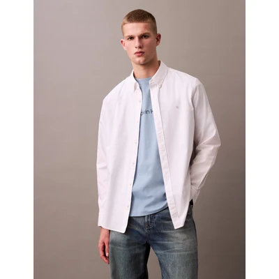 Abbildung von Calvin Klein Jeans Langarmhemd »LS SOLID OXFORD CLASSIC SHIRT«, Mit Rundhalsausschnitt
