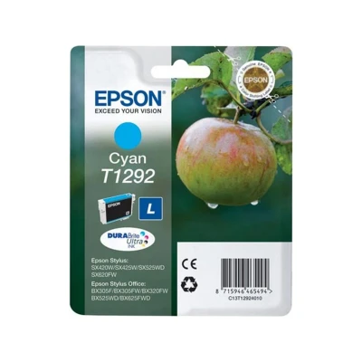 Abbildung von Epson 235M274 Original T1292 Apfel Tinte (SX420W BX320FWSX620FWBX/SX525WDBX625FWDBX305FWB42WDBX925FWDBX635FWDBX535WDSX435/440WBX630FWSX235WWF701575157525301035203540)cyan